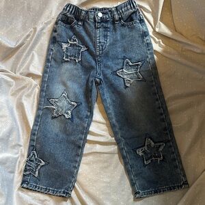 Girls 5Y Denim Star Patch Jeans